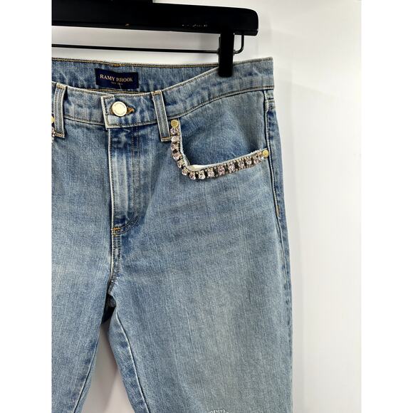 Ramy Brook Elle Distressed Embellished Jean NWT Size 27 VINWA - Picture 3 of 9